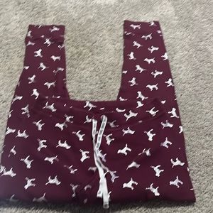 Pink pajama pants, and in  a size medium